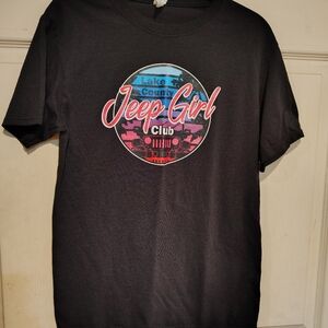 Jerzees Girl's Size S Lake County Jeep Girl Club Black Kids T-Shirt